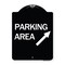 Signmission Parking Area Up Right Arrow Symbol Heavy-Gauge Aluminum Architectural Sign, 24" x 18", BW-1824-24613 A-DES-BW-1824-24613 - alternate 1